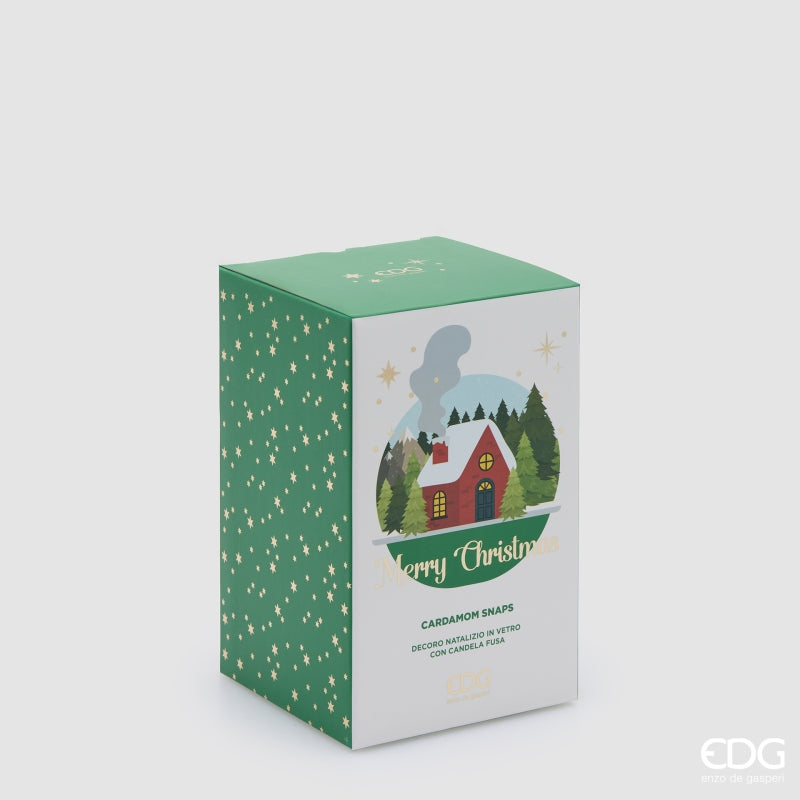 EDG Enzo De Gasperi Duftkerze mit Kuppel Cardamom Snaps H15 Ø10 cm – Weihnachtsdeko