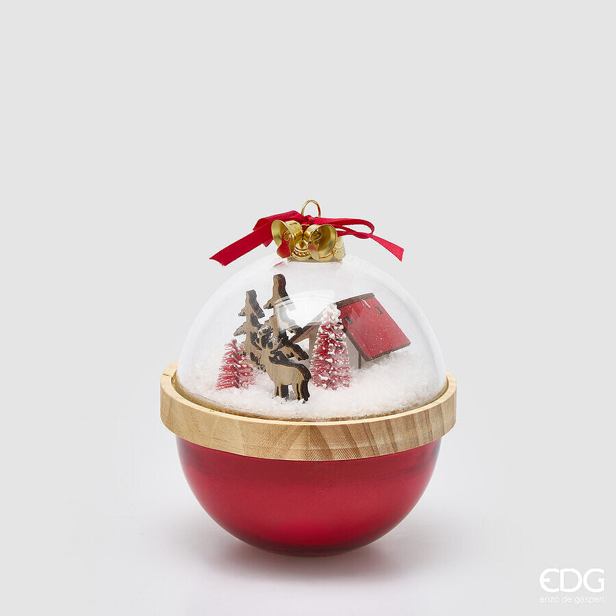 EDG Enzo De Gasperi Candela Natalizia Cupola Profumata White Musk H12 Ø11 cm – Candela Decorativa di Natale