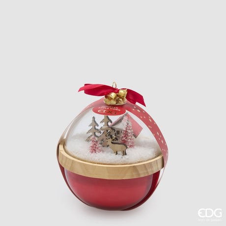 EDG Enzo De Gasperi Weihnachtskerze Kuppel Duftkerze White Musk H12 Ø11 cm – Weihnachtsdeko Kerze
