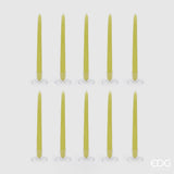 edg enzo de gasperi candela stelo cono h 28 cm d 22 mm cf 10 pz verde lime ean 8059824153388