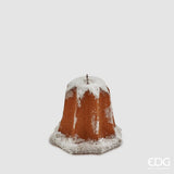 EDG Enzo De Gasperi Candela Natale Pandoro H 11 Cm D 9 Cm Camel