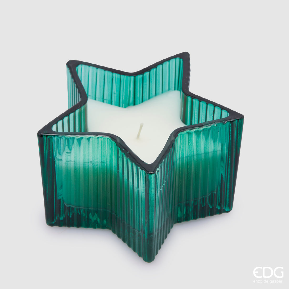 EDG Enzo De Gasperi Kerze Stern H 8 Cm D 13,5 Cm Zeder Geschenkbox