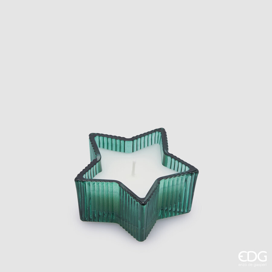 EDG Enzo De Gasperi Kerze Stern H 4 Cm D 8,5 Cm Zedernholz Geschenkschachtel