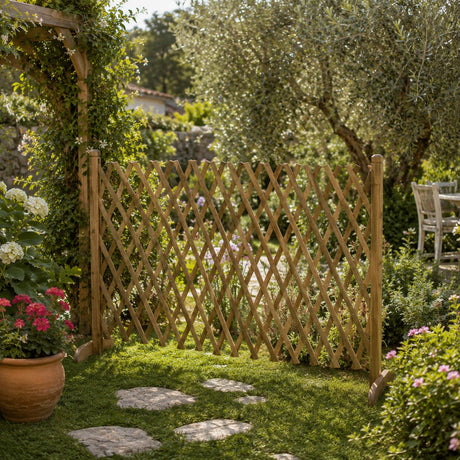 L'Arcolaio Griglia Exy Legno Estensibile 120xH.150 cm per Outdoor