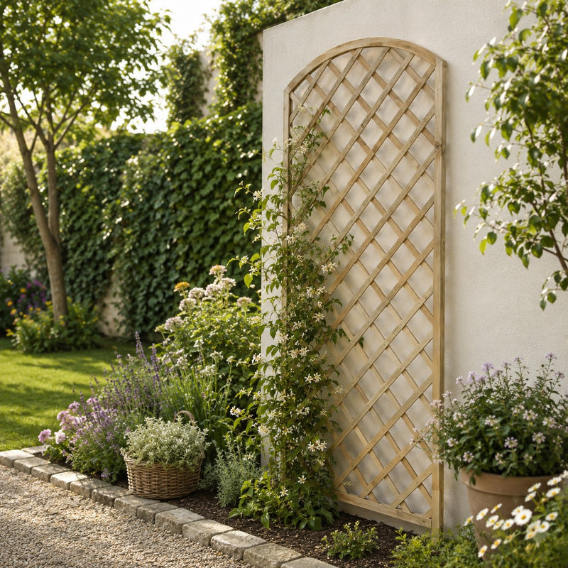 L'Arcolaio Gittergitter Holz Garden Bogen 90x180cm imprägniert für Außenbereiche