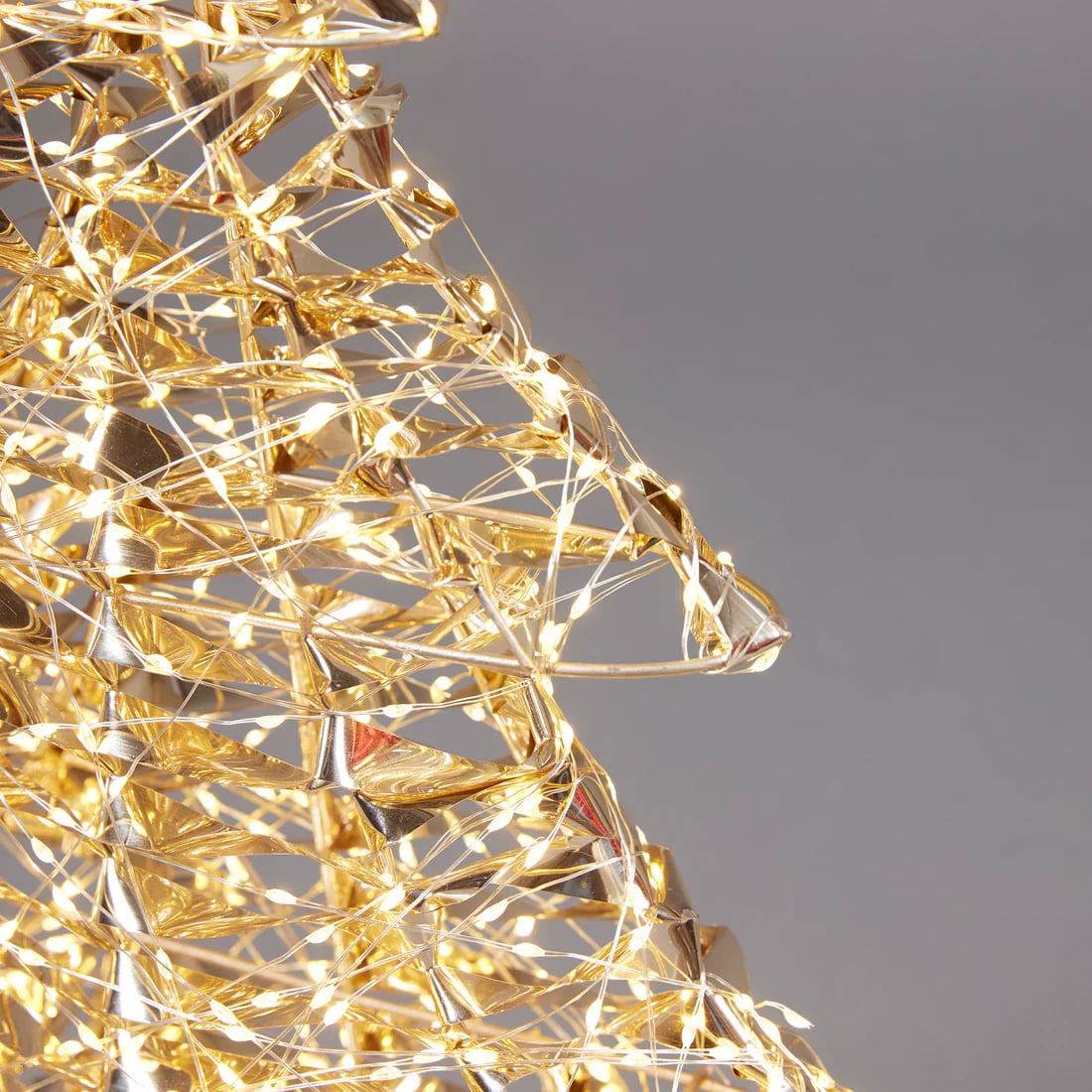 EDG Enzo De Gasperi Albero di Natale Led Stripes 1.440 MicroLed H 98 Cm L 65 Cm L 16 Cm Oro