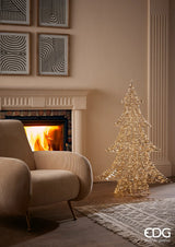 EDG Enzo De Gasperi Albero di Natale Led Stripes 2.400 MicroLed H 150 Cm L 106 Cm L 22 Cm Oro