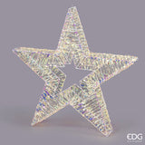 EDG Enzo De Gasperi Dekoration Streifen Weihnachtsstern 2400 Microled D 100 cm L 14 cm Natur