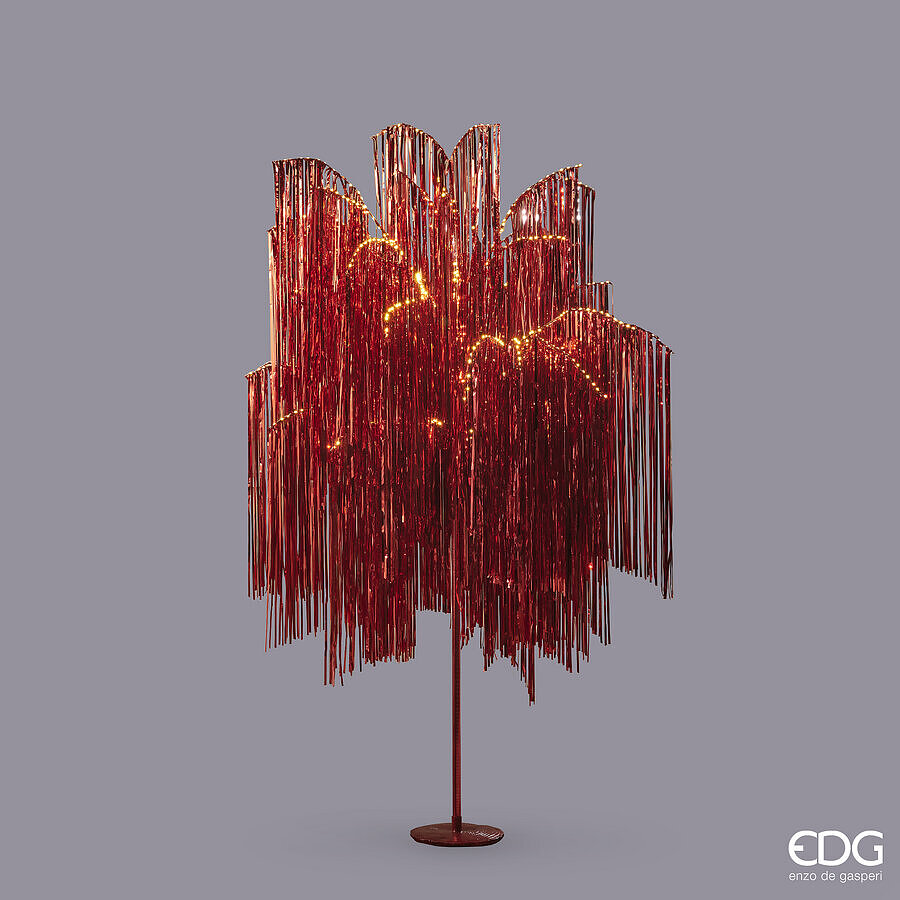 EDG Enzo De Gasperi Weihnachtsbaum Led Fransen 960 Microled H 180 Cm D 140 Cm Rot