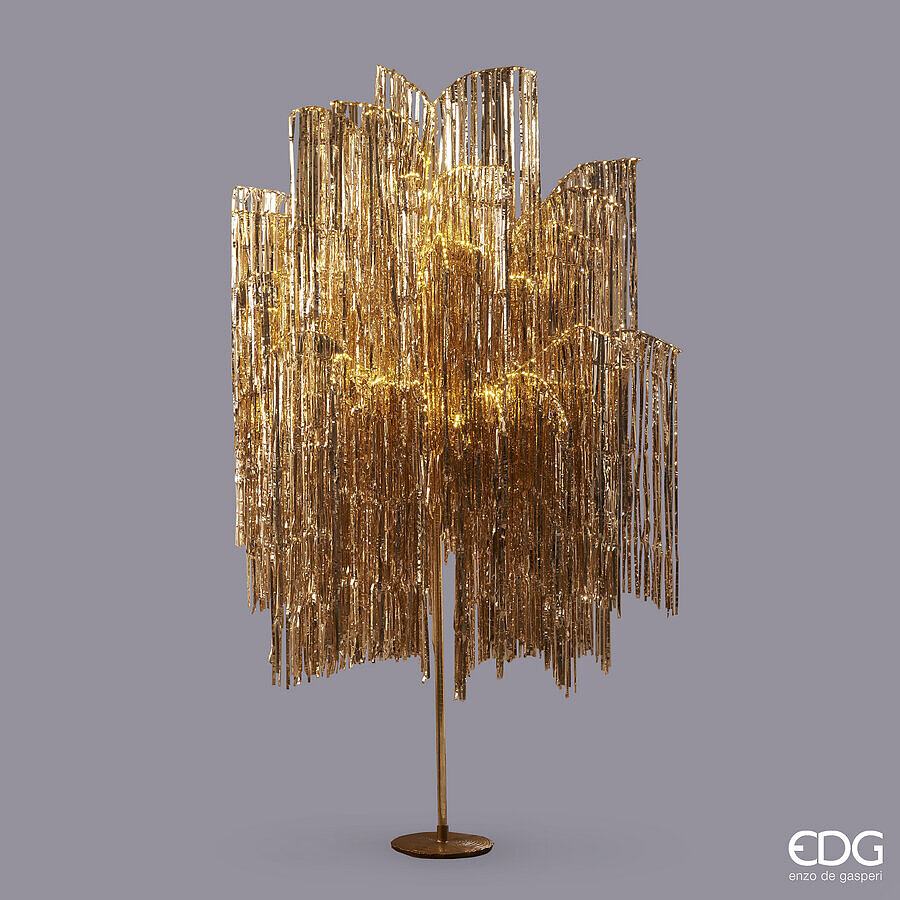 EDG Enzo De Gasperi Weihnachtsbaum Led Fransen 1.500 Microled H 250 Cm D 160 Cm Champagne