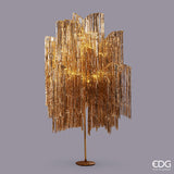EDG Enzo De Gasperi Albero di Natale Led Frange 1.500 Microled H 250 Cm D 160 Cm Champagne