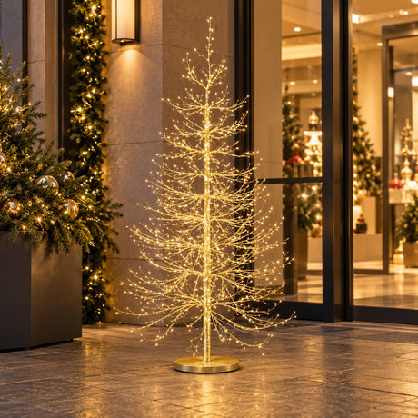 EDG Enzo De Gasperi Weihnachtsbaum Buche Oro Rich 1440 MicroLED H150 Ø105 cm IP44 – Leuchtender Außenbaum