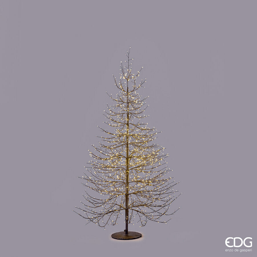 EDG Enzo De Gasperi Albero di Natale Faggio Rich Black 1940 MicroLED H180 Ø115 cm IP44 – Albero Luminoso da Esterno