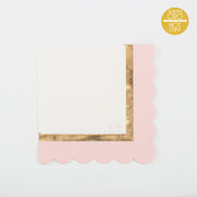 Givi Servietten mit Rüsche Chic 3-lagig 33 x 33 cm Packung 16 Stück Rosa