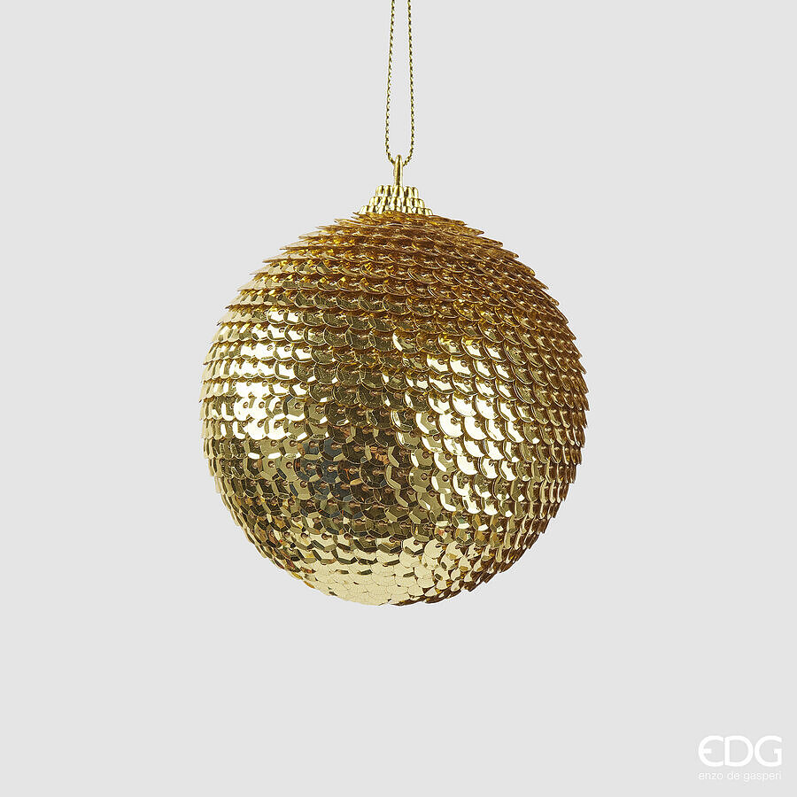 EDG Enzo De Gasperi Weihnachtsdekoration Kugel mit Schuppen D 8 Cm Gold