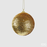 EDG Enzo De Gasperi Weihnachtsdekoration Kugel mit Schuppen D 8 Cm Gold