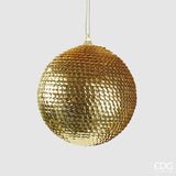 EDG Enzo De Gasperi Weihnachtsdekoration Kugel mit Schuppen D10 cm Gold
