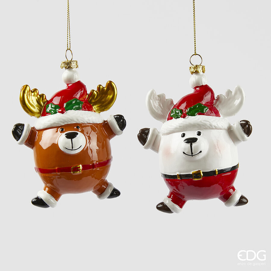 EDG Enzo De Gasperi Weihnachtsdekoration Rentier D 11,5 Cm Mehrfarbig 1 Stk