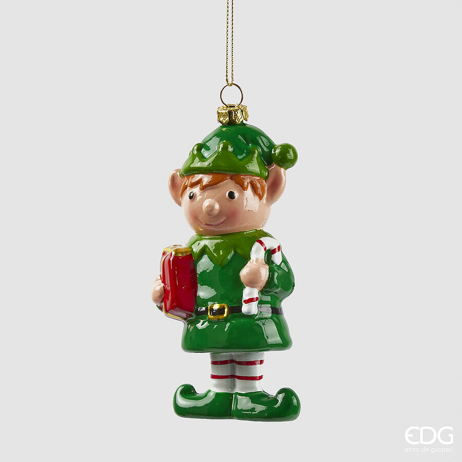 EDG Enzo De Gasperi Weihnachtsdeko Elfe H 12,5 Cm L 4 Cm L 6 Cm Cm Grün Mix
