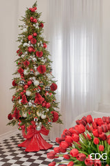 EDG Enzo De Gasperi Baumständer Weihnachtsbaum Fichte Schleife H 57 cm B 50 cm T 50 cm Rot