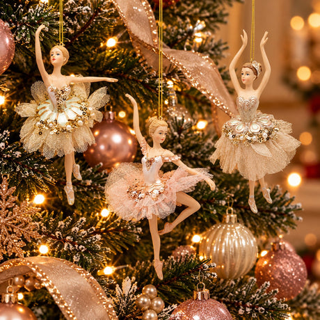 EDG Enzo De Gasperi Schmuck Ballerina Pink Mix H17 cm – 1 Stück sortiert Weihnachtsdeko
