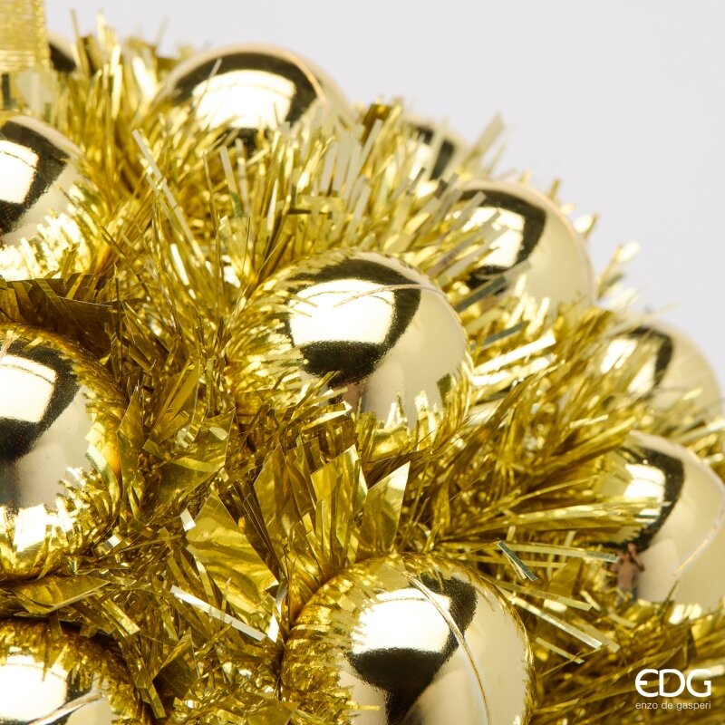 EDG Enzo De Gasperi Schmuck Kugel mit Kugeln Gold Ø25 cm – Weihnachtsdeko