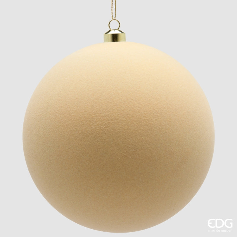 EDG Enzo De Gasperi Weihnachtskugeln aus Samt Brown Mix Ø20 cm – Set 3 Stk.