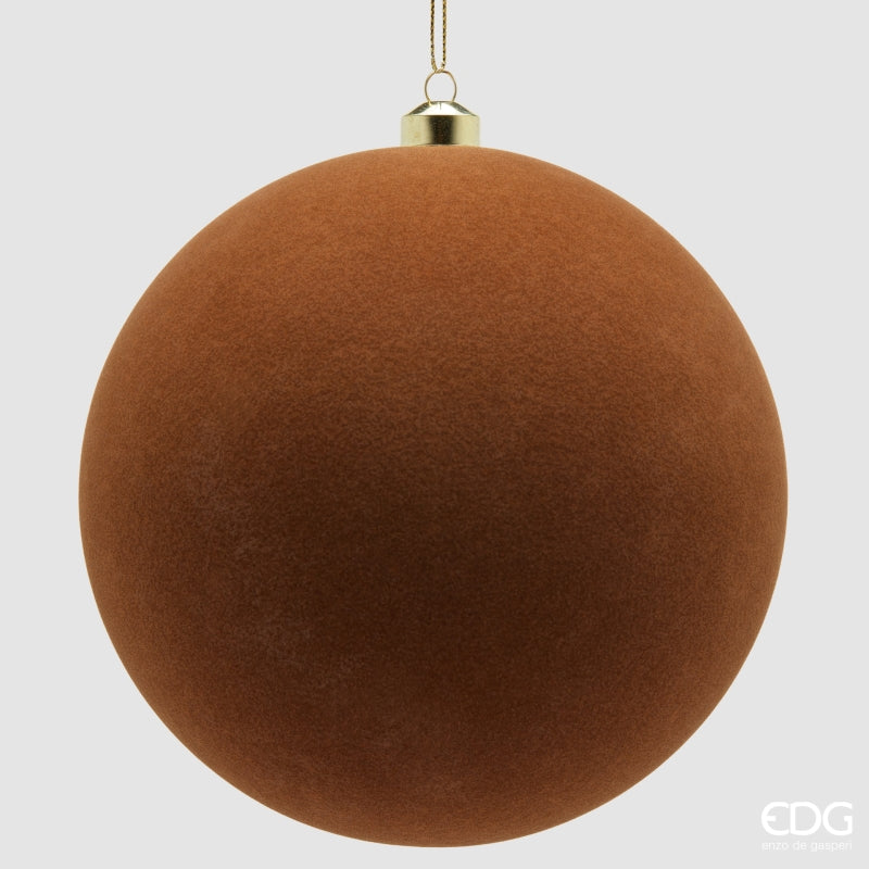 EDG Enzo De Gasperi Weihnachtskugeln aus Samt Brown Mix Ø20 cm – Set 3 Stk.