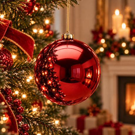 EDG Enzo De Gasperi Weihnachtskugel Glanz Burgund Ø15 cm – Weihnachtsschmuck