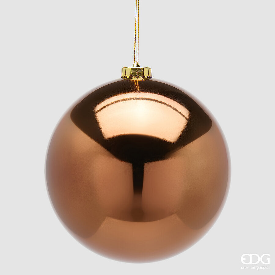 EDG Enzo De Gasperi Weihnachtskugel Glanz Braun Ø15 cm – Weihnachtsschmuck