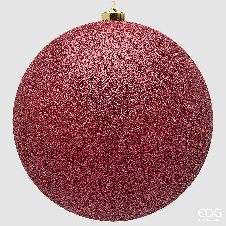 EDG Enzo De Gasperi Christbaumkugel Glitter Burgundy Ø25 cm – Weihnachtsdeko