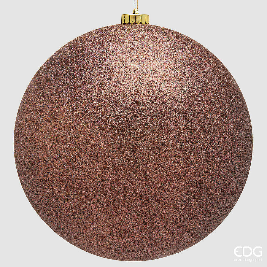 EDG Enzo De Gasperi Weihnachtskugel Glitter Braun Ø25 cm – Weihnachtsdeko