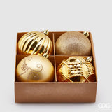 EDG Enzo De Gasperi Weihnachtskugel Poly Mix D 10 Cm Cf 4 Stk Light Gold