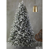 EDG Enzo De Gasperi Albero di Natale Pino Merano Innevato H 240 Cm D 148 Cm con 950 Led  Bianco Verde