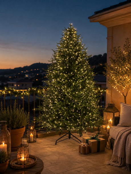 EDG Enzo De Gasperi Weihnachtsbaum Kiefer Luxury H 300 cm D 186 cm mit 7.000 LED Grün
