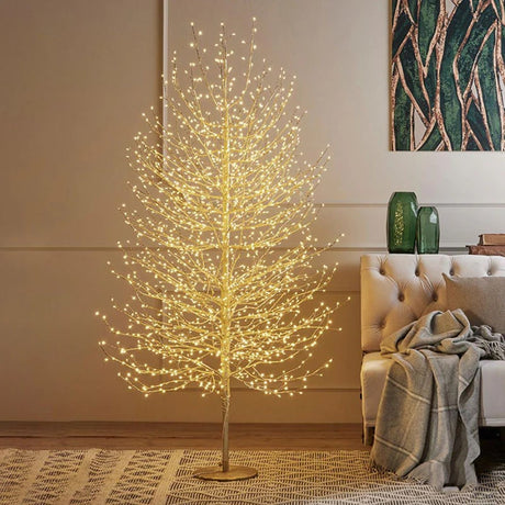 EDG Enzo De Gasperi Faggio Natale con Base 2.000 Led H 180 Cm D 90 Cm Gold