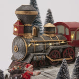 EDG Enzo De Gasperi Bahnhof mit LED Weihnachten H 24 Cm 38 x 27 Cm Mehrfarbig