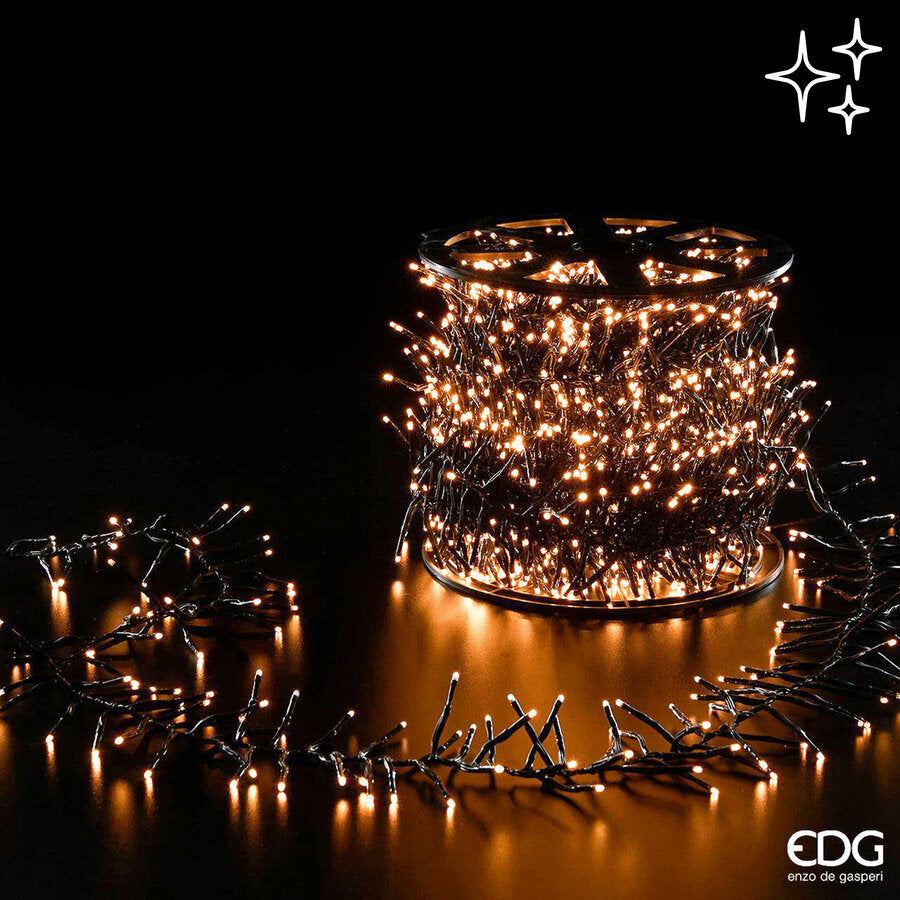 EDG Enzo De Gasperi Weihnachtslichter MiniLed X 3.000 30 Mt Rolle Ivory