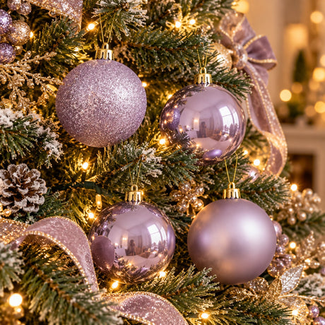 Edg Enzo De Gasperi Weihnachtskugeln Lavendel Ø10 cm – Set 4 Stk.