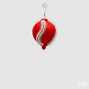 EDG Enzo De Gasperi Christbaumkugel Silk Perle D 12 Cm Rot