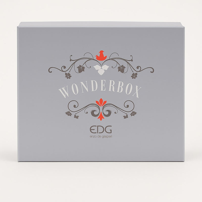 EDG Enzo De Gasperi Weihnachtskerzenhalter Weihnachtsmann Deco H 12 cm Geschenkbox Grün Pink