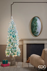 EDG Enzo De Gasperi Albero di Natale Pino Candy Innevato con 360 Led H 180 Cm D 71 Cm Tiffany