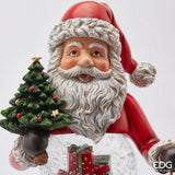 EDG Enzo De Gasperi Wasserkugel Weihnachtsmann Laterne mit LED H 50 cm D 13 cm Grün Rot