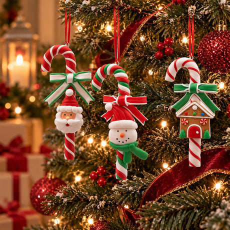 EDG Enzo De Gasperi Weihnachtsdeko Candy Cane sortiert 1 Stk. Grün und Rot H14 cm – Weihnachtsschmuck