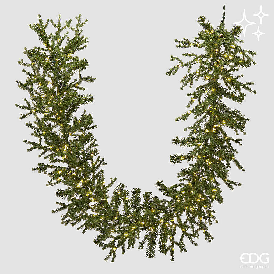 EDG Enzo De Gasperi Festone Natalizio Pino Lucciole 300 MiniLED 180cm IP44