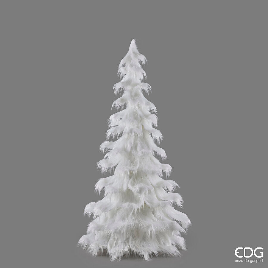 EDG Enzo De Gasperi Pino Furry Weiß H210 Ø100 cm – Weihnachtsbaum