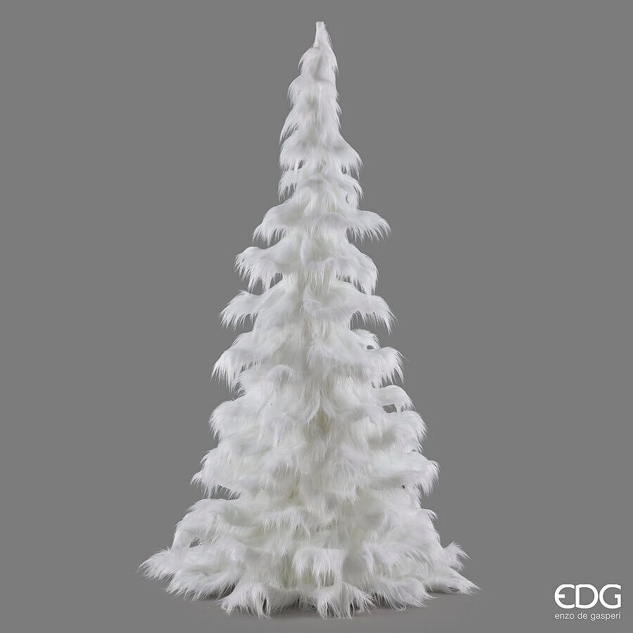 EDG Enzo De Gasperi Pino Natalizio Furry H250 Ø125 cm Weiß – Weihnachtsbaum