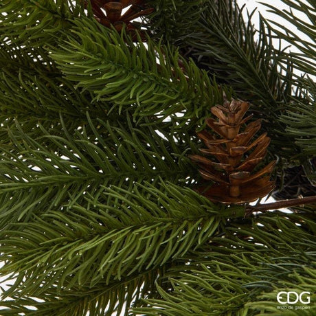 EDG Enzo De Gasperi Grüner Kiefernkranz mit Zapfen Ø48 cm – Weihnachtsdeko