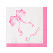 Big Party Servietten Taufe 25 x 25 cm VE 20 Stk. Rosa
