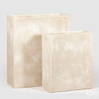 edg enzo de gasperi set 2 pz vaso resinpietra vaschetta h 92 cm h 72 ivory ean 8059824131935